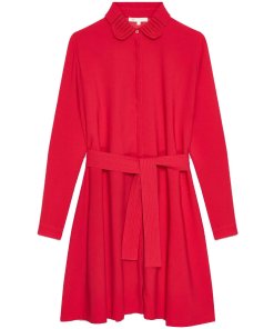 Maje Rivoise Crepe Shirtdress