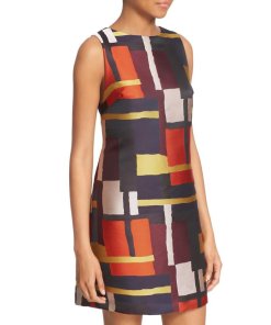 Alice + Olivia Clyde Print Sleeveless A-Line Dress