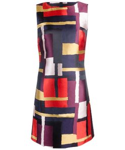 Alice + Olivia Clyde Print Sleeveless A-Line Dress