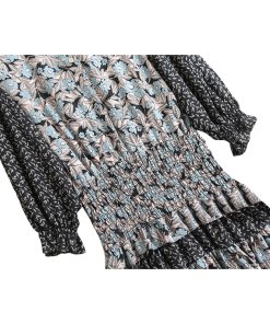 Rebecca Taylor Bijou Floral Silk Patchwork Dress