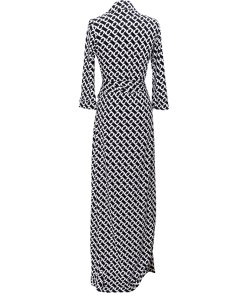 Diane von Furstenberg Abigail Chain Link Wrap Maxi Dress