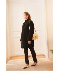 Céline High-Neck Shearling Coat