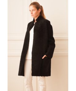 Céline High-Neck Shearling Coat