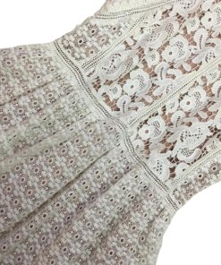 Rebecca Taylor Short Sleeve Lace Mix Dress