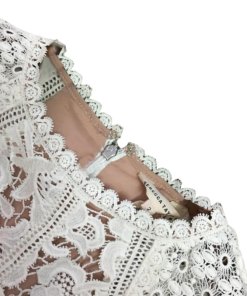 Rebecca Taylor Short Sleeve Lace Mix Dress