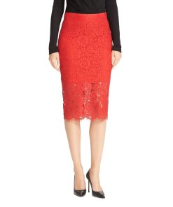 Diane von Furstenberg Glimmer Lace Pencil Skirt