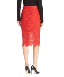 Diane von Furstenberg Glimmer Lace Pencil Skirt