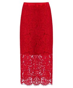 Diane von Furstenberg Glimmer Lace Pencil Skirt