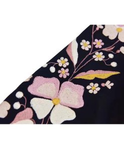 Vilshenko Embroidered Florals Silk Blouse