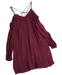 Haute Hippie Crossroads Cold Shoulder Silk Dress
