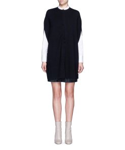 Theory Jonora Zip Front Wool Knit Cape