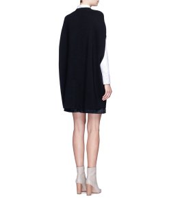 Theory Jonora Zip Front Wool Knit Cape