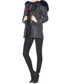 Alice + Olivia Tandy Oversize Hooded Parka & Fur Vest