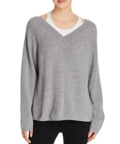 T by Alexander Wang Layered Merino Wool Sweater