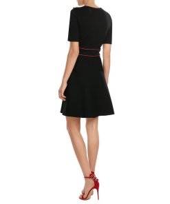 Burberry London Button Detail Cotton Blend Dress