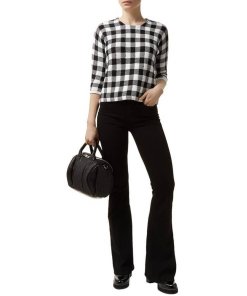 Maje Max Check Knit Top