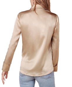 Reformation Parry Embroidered Silk Shirt