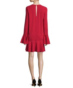 Theory Marah Pleated Crepe Mini Dress