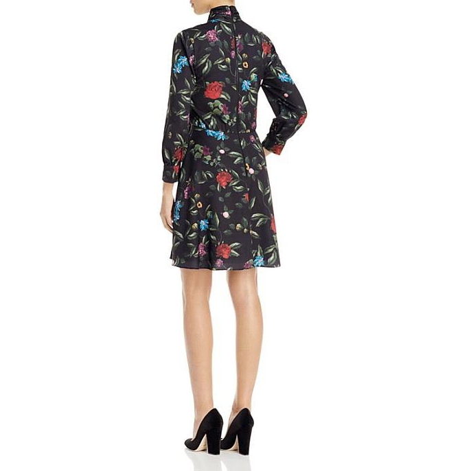 Alice + Olivia Floral Print Pussy Bow Dress