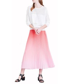 Maje Jonaelle Chiffon Midi Skirt