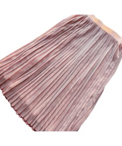 Pinko Carletto Gonna Pleated Metallic Skirt