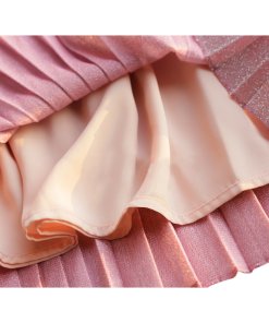 Pinko Carletto Gonna Pleated Metallic Skirt