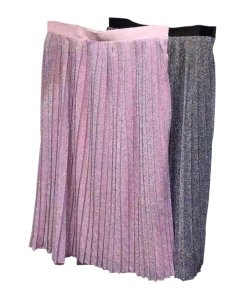Pinko Carletto Gonna Pleated Metallic Skirt