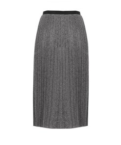 Pinko Carletto Gonna Pleated Metallic Skirt