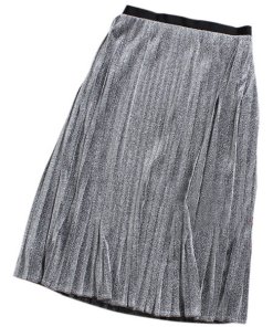 Pinko Carletto Gonna Pleated Metallic Skirt