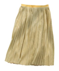 Pinko Carletto Gonna Pleated Metallic Skirt
