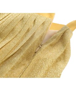 Pinko Carletto Gonna Pleated Metallic Skirt