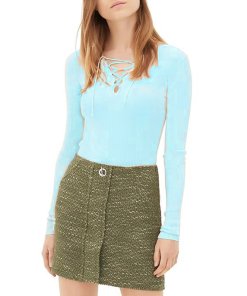 Sandro Sacha Lace-Up Sweater