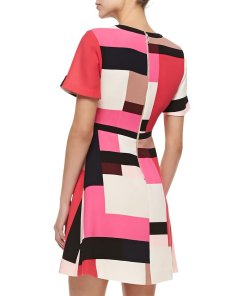 Kate Spade Effie Colorblock Short-Sleeve Dress