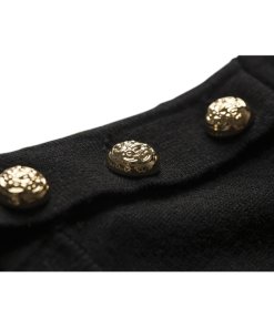 Burberry London Button Detail Cotton Blend Dress