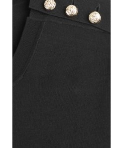 Burberry London Button Detail Cotton Blend Dress