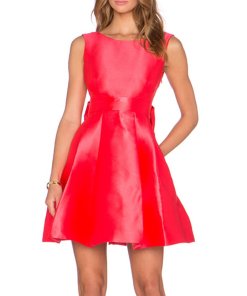 Kate Spade Bow-Embellished Open Pack Mini Dress
