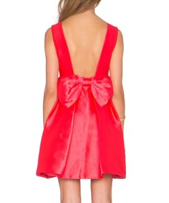 Kate Spade Bow-Embellished Open Pack Mini Dress