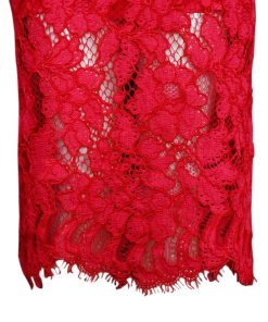 Alexis Odette Velvet Necktie Off-the-Shoulder Lace Dress