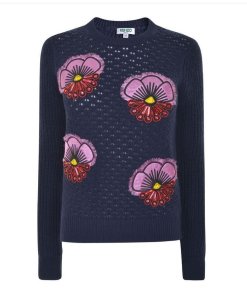 Kenzo Tanami Embroidered Applique Sweater & Skirt