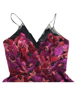 Badgley Mischka Floral Jacquard Fit & Flare Dress