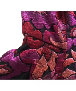 Badgley Mischka Floral Jacquard Fit & Flare Dress