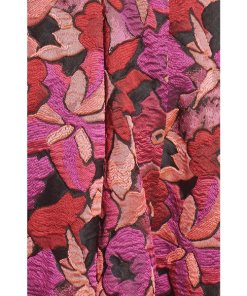 Badgley Mischka Floral Jacquard Fit & Flare Dress