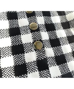 Maje Rimia Check Knit Mini Dress