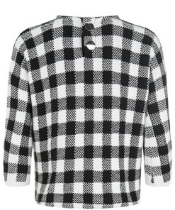 Maje Max Check Knit Top
