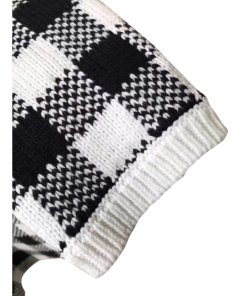 Maje Max Check Knit Top