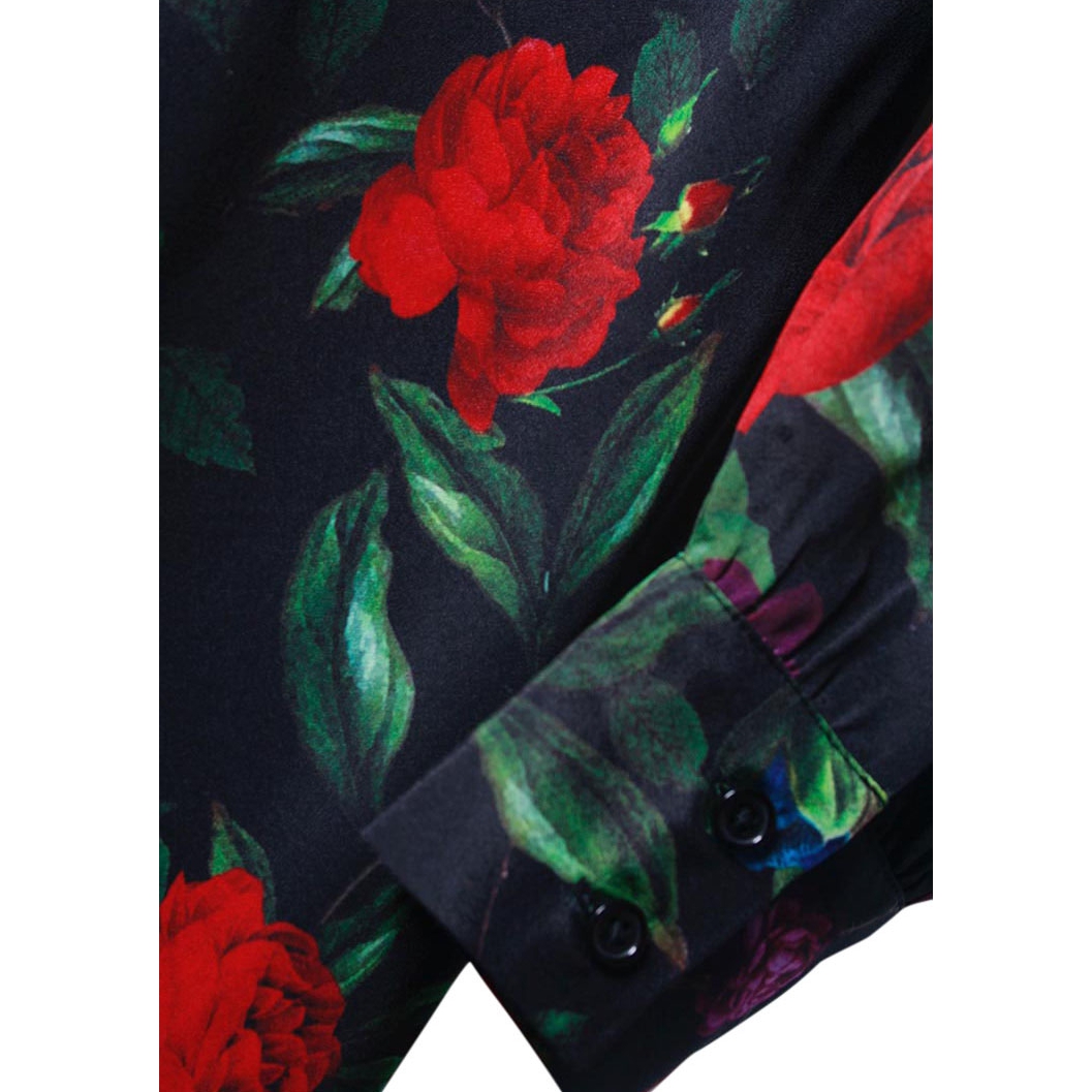 Alice + Olivia Floral Print Pussy Bow Dress