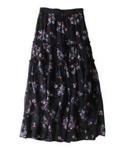 Nicholas Floral Tiered Flare Midi Skirt