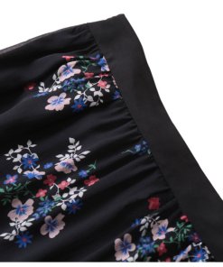 Nicholas Floral Tiered Flare Midi Skirt