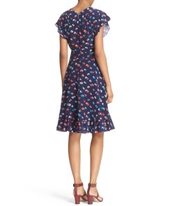 Rebecca Taylor Mia Floral V-Neck Dress