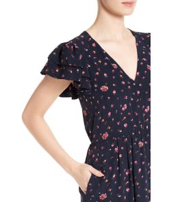 Rebecca Taylor Mia Floral V-Neck Dress